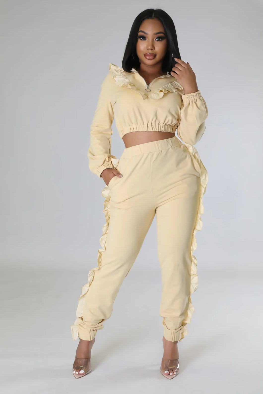 RUFFLED MOMENTS PANT SET