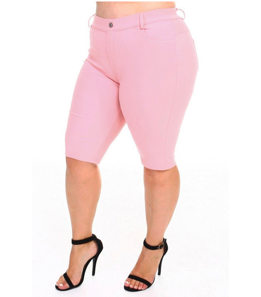 Pink Bermuda shorts