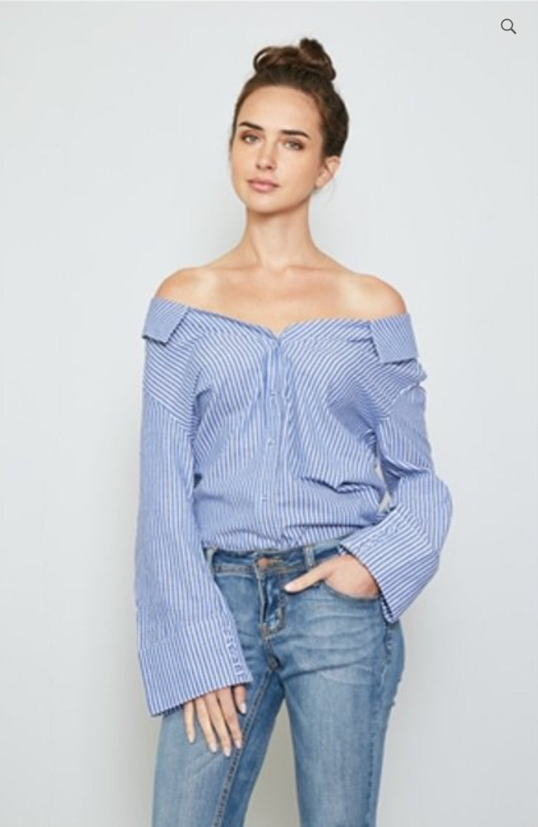 Stripe Bow Back