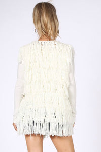Ivory Fringe Vest