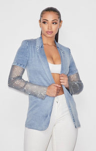 Stoned Denim Blazer