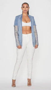 Stoned Denim Blazer