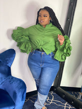 Load image into Gallery viewer, Bow Down Top (color Kelly green )
