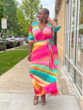 Load image into Gallery viewer, Rainbow Maxi Dress
