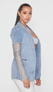Stoned Denim Blazer